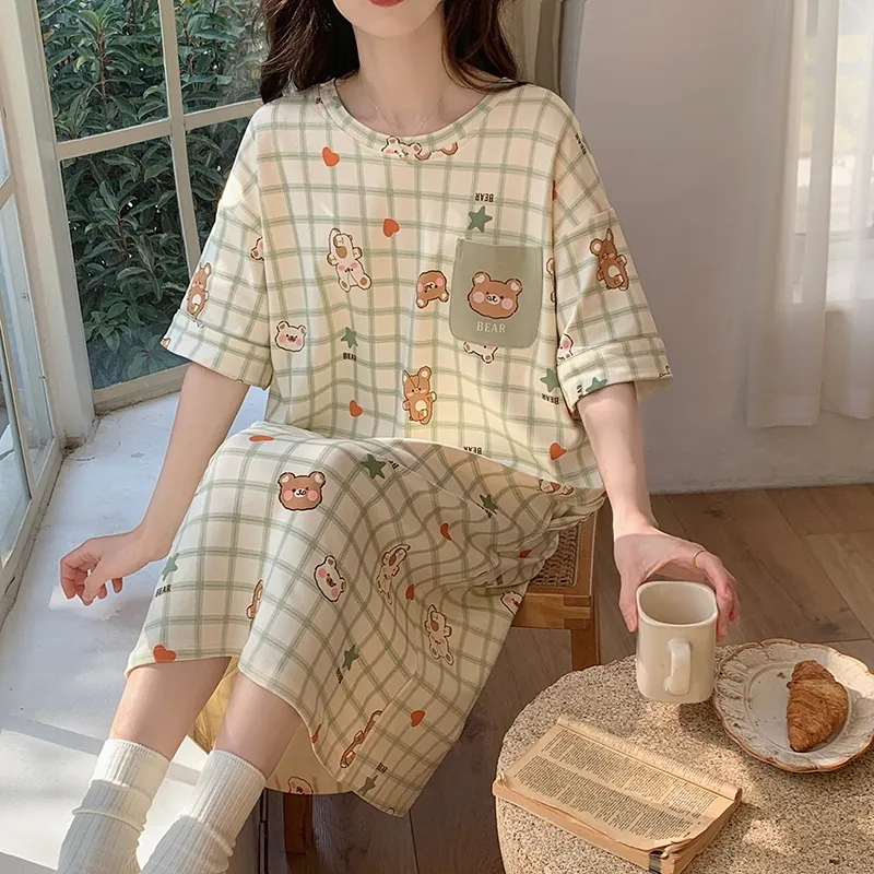The Story Of The Flower Season Loungewear Nightgown Women's Light Green-7