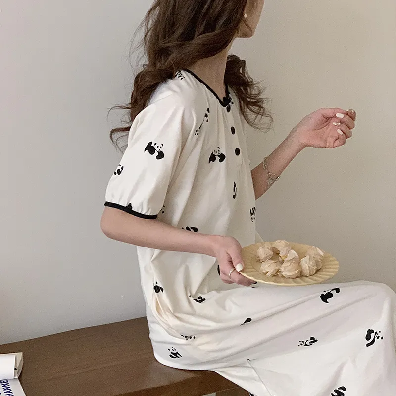 The Story Of The Flower Season Nightgown Women's White-4