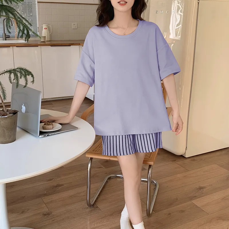 The Story Of The Flower Season Pajama Set Women's Light Purple-10