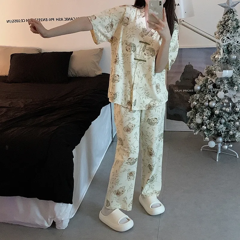 The Story Of The Flower Season Pajama Set Women's Multicolor-3