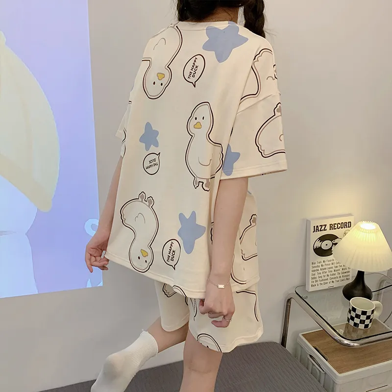 The Story Of The Flower Season Pajama Set Women's Apricot-3