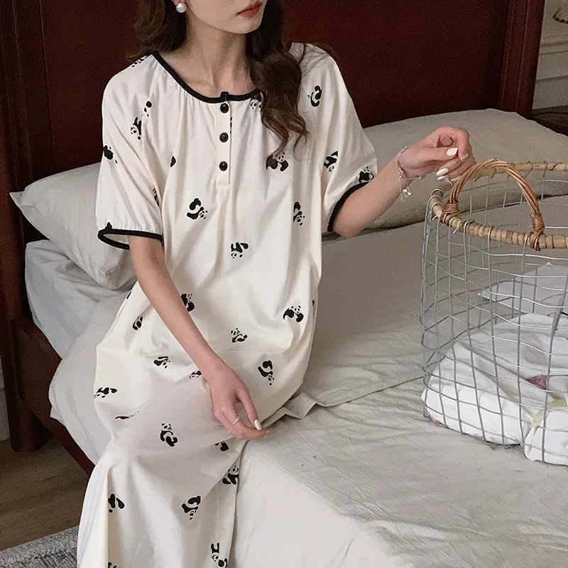 The Story Of The Flower Season Nightgown Women's White-3