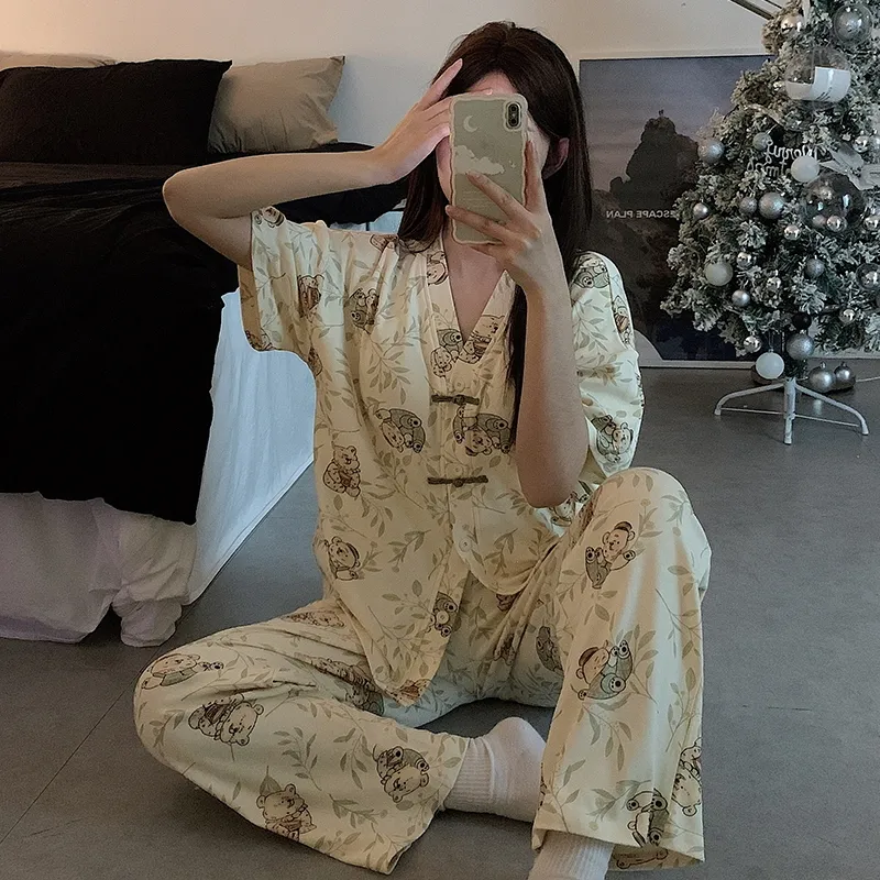 The Story Of The Flower Season Pajama Set Women's Multicolor-1