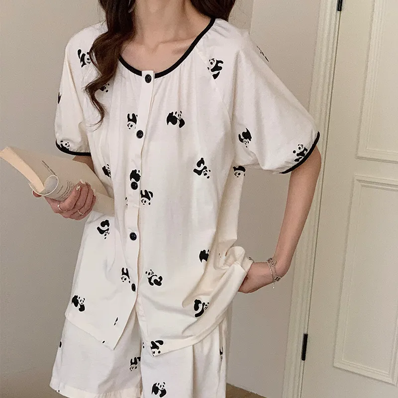 The Story Of The Flower Season Pajama Set Women's White-4