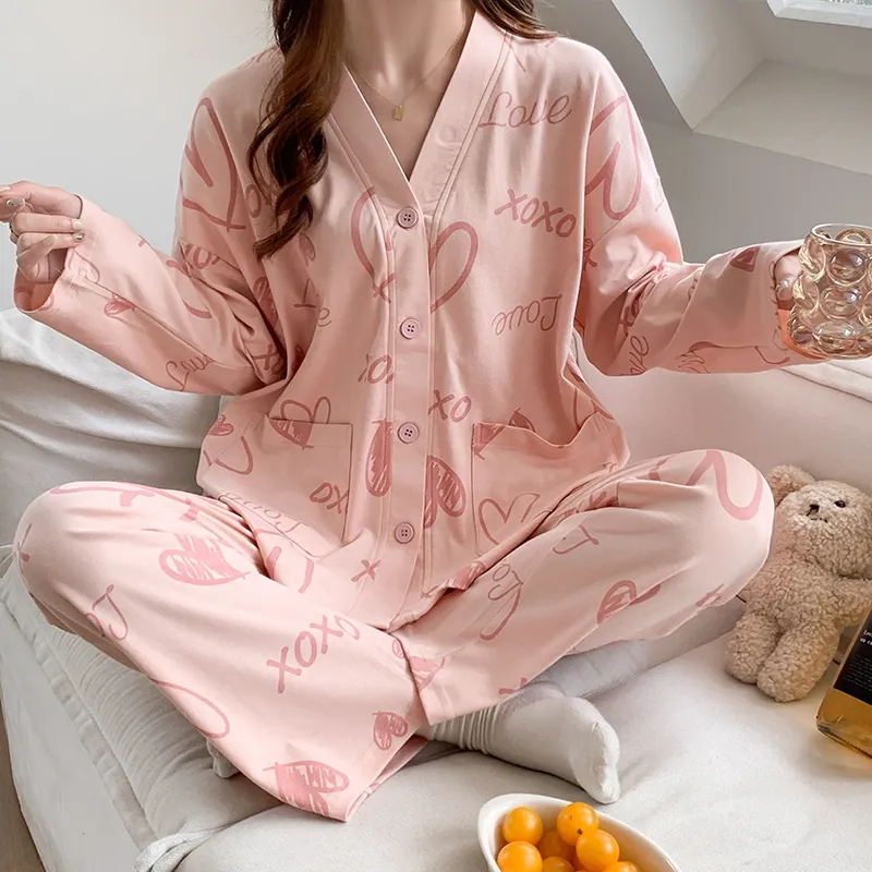 The Story Of The Flower Season Pajama Set Women's Lotus Color-5
