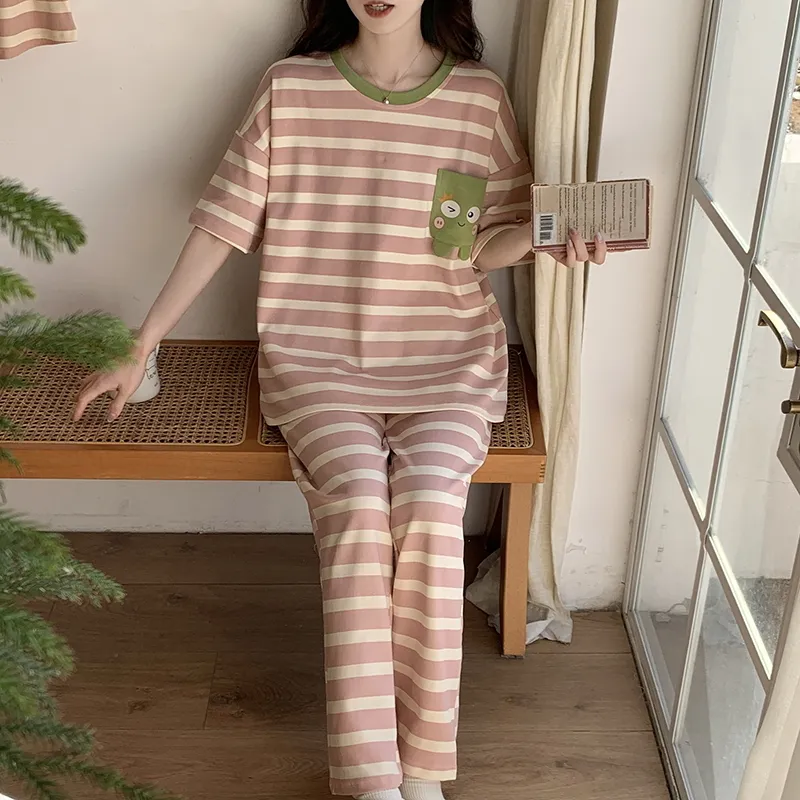The Story Of The Flower Season Pajama Set Women's Pink-4