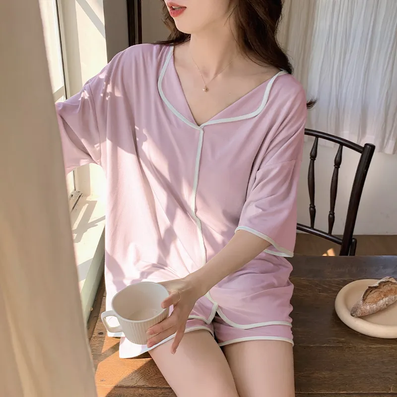 The Story Of The Flower Season Pajama Set Women's Pink-9