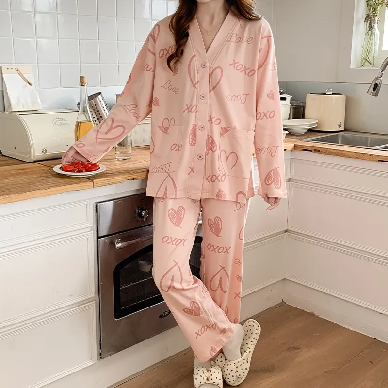 The Story Of The Flower Season Pajama Set Women's Lotus Color-2
