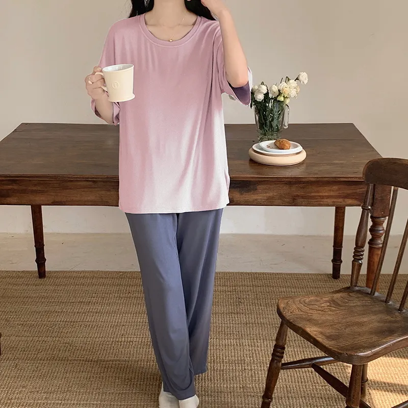 The Story Of The Flower Season Pajama Set Women's Pink-7