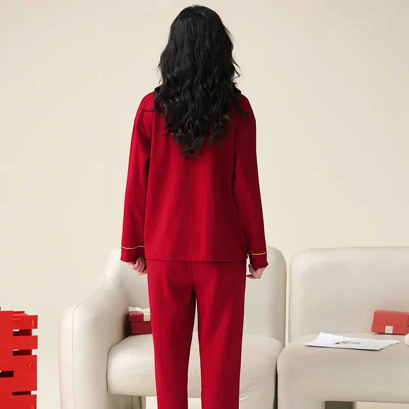 The Story Of The Flower Season Pajama Set Women's Red-2