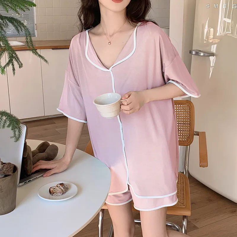 The Story Of The Flower Season Pajama Set Women's Pink-1