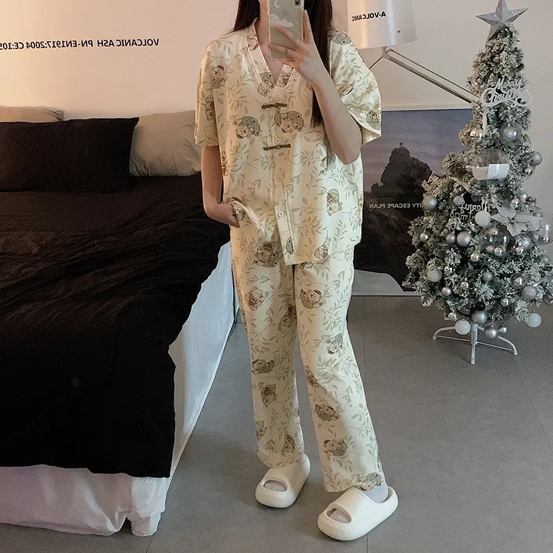 The Story Of The Flower Season Pajama Set Women's Multicolor-6