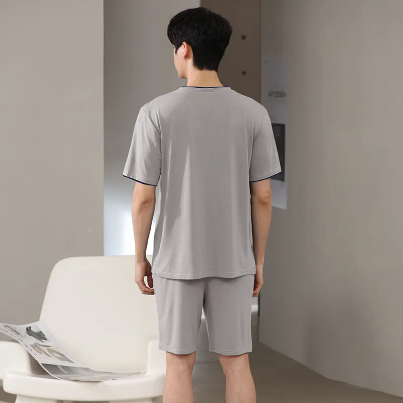 The Story Of The Flower Season Pajama Set Men's Silver-1
