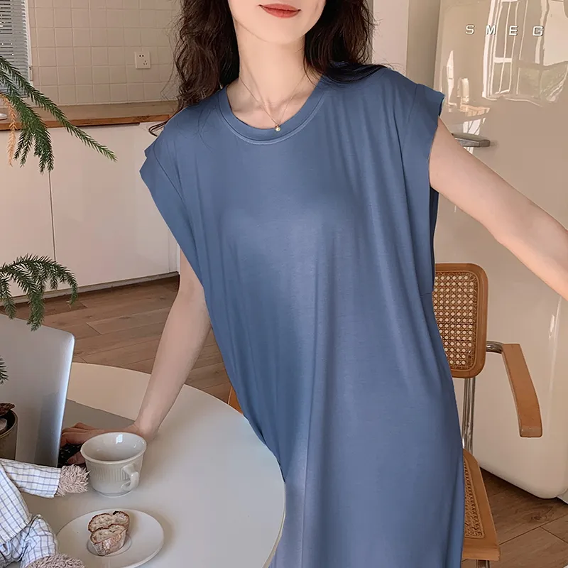 The Story Of The Flower Season Nightgown Women's Navy Blue-5