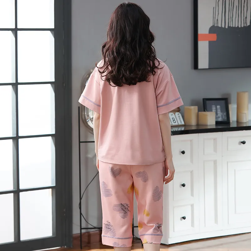 The Story Of The Flower Season Pajama Set Women's Light Pink-1