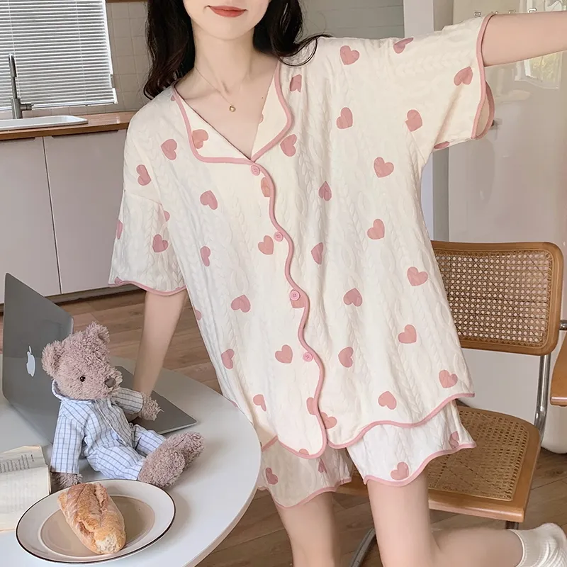 The Story Of The Flower Season Pajama Set Women's White-3