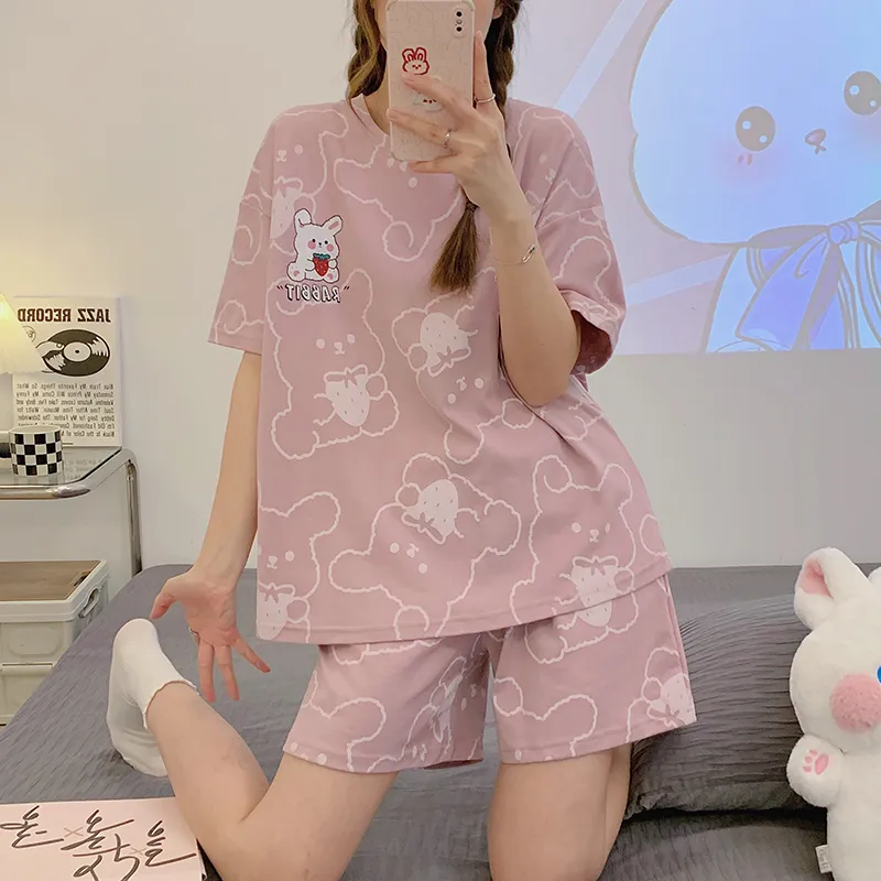 The Story Of The Flower Season Pajama Set Women's Light Purple-2