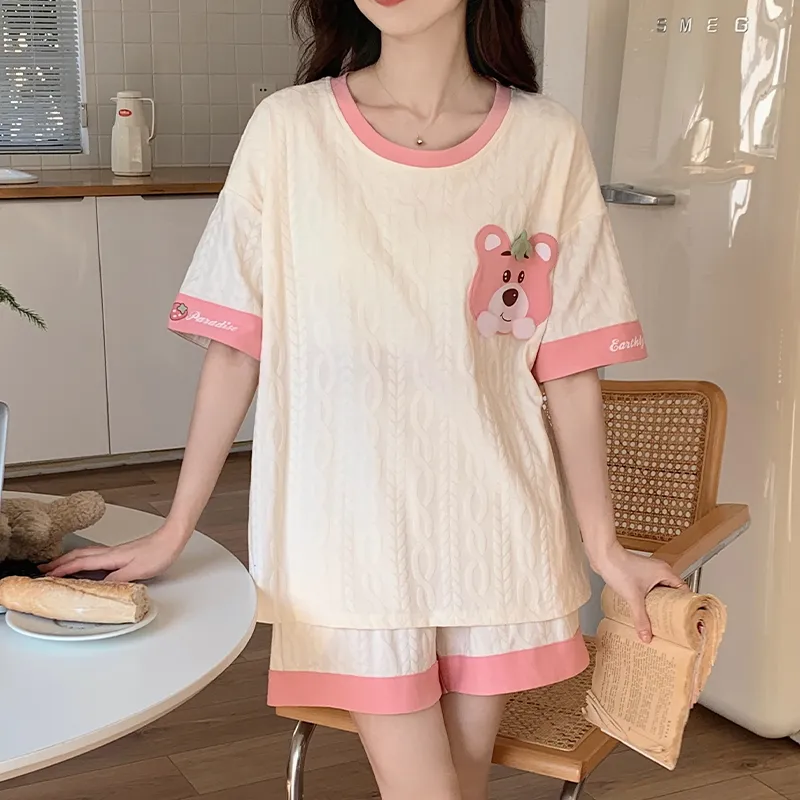 The Story Of The Flower Season Pajama Set Women's Ecru-1