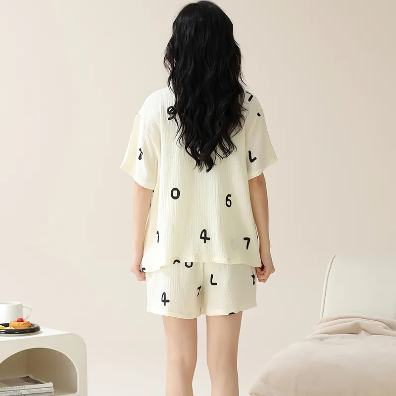 The Story Of The Flower Season Pajama Set Women's Ecru-1