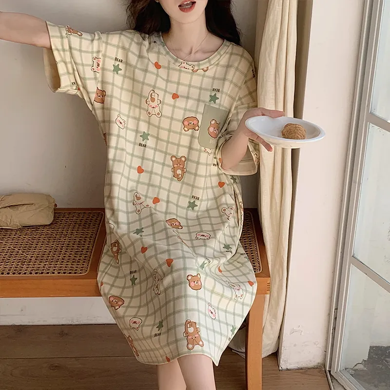 The Story Of The Flower Season Loungewear Nightgown Women's Light Green-3