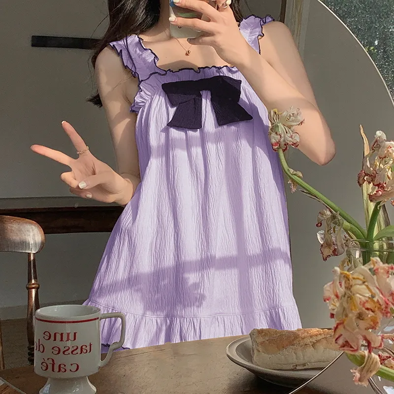 The Story Of The Flower Season Pajama Set Women's Light Purple-4