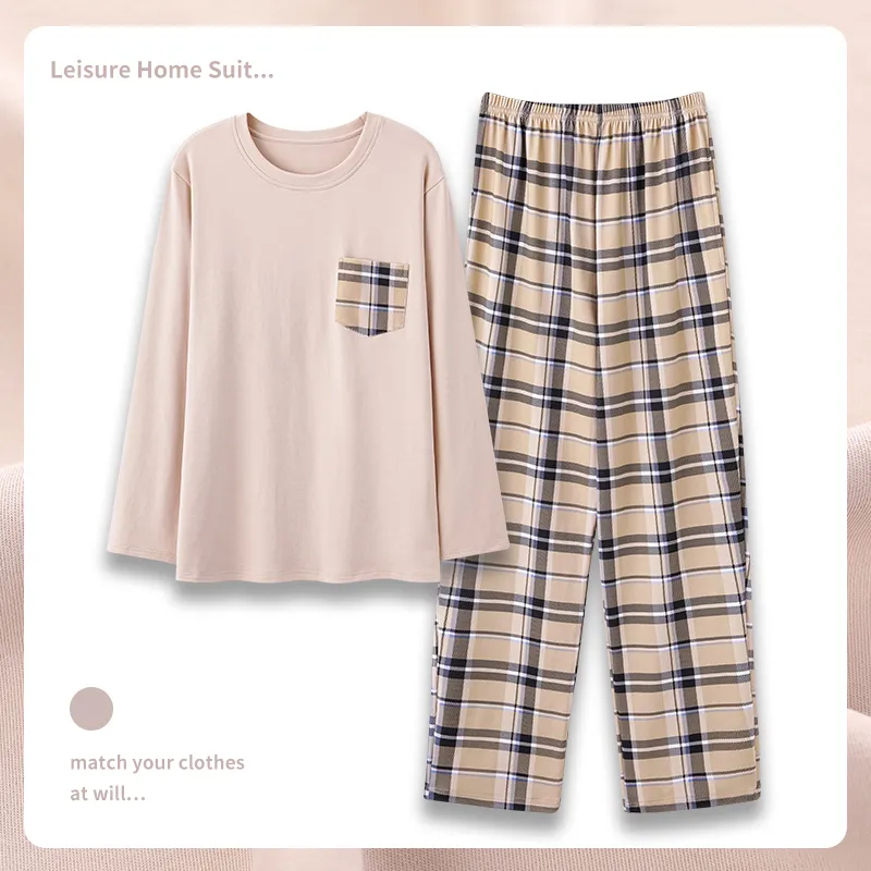 The Story Of The Flower Season Pajama Set Men Apricot-1