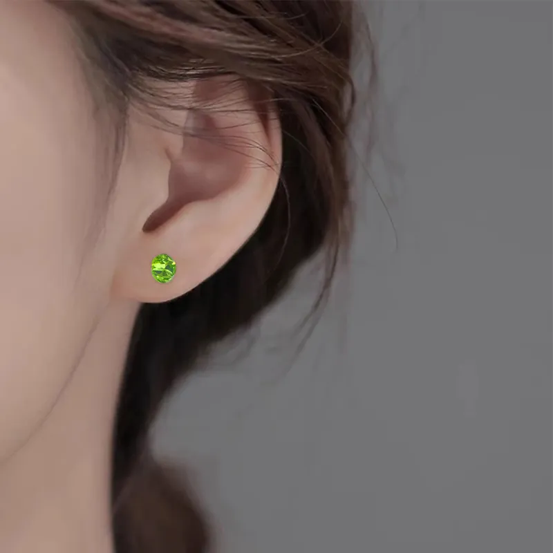 Titanium Steel Ear Care Stud Earrings Fashion Stud Earrings Unisex Multicolor Sparkling Gift Box Set-33