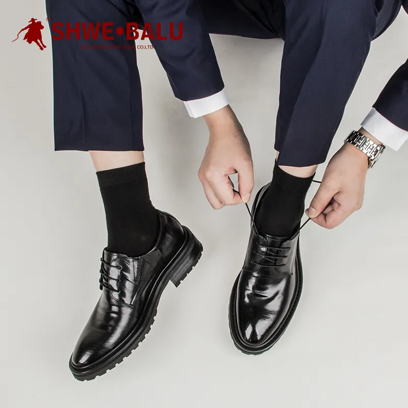 SHWEBALU Dress Shoes Men Low Top-8