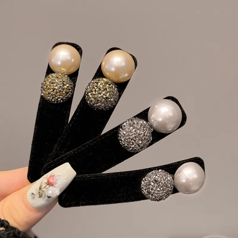 Left Europe Pearl Hair Clips Women's-4