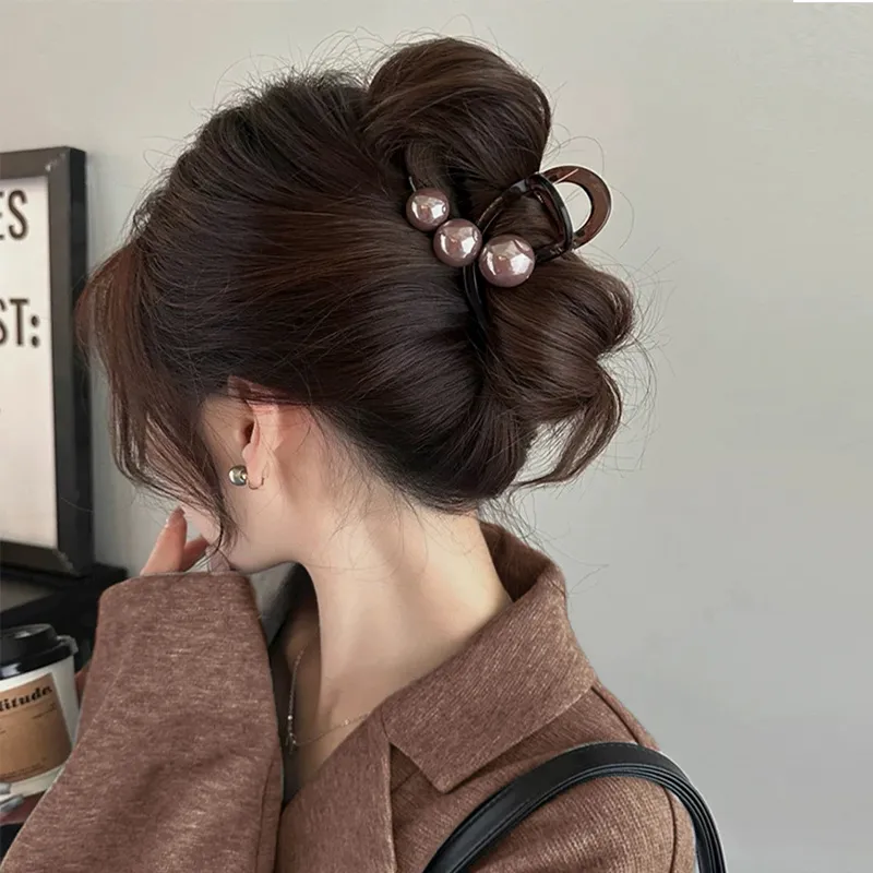Left Europe Acrylic Hair Clips Women's-3