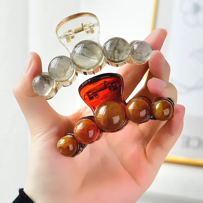 Left Europe Acrylic Hair Clips Women's-2