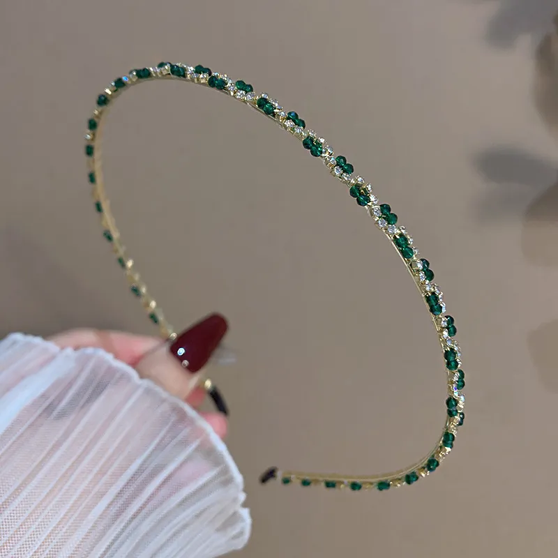Left Europe Alloy Rhinestone Headbands Women's-3