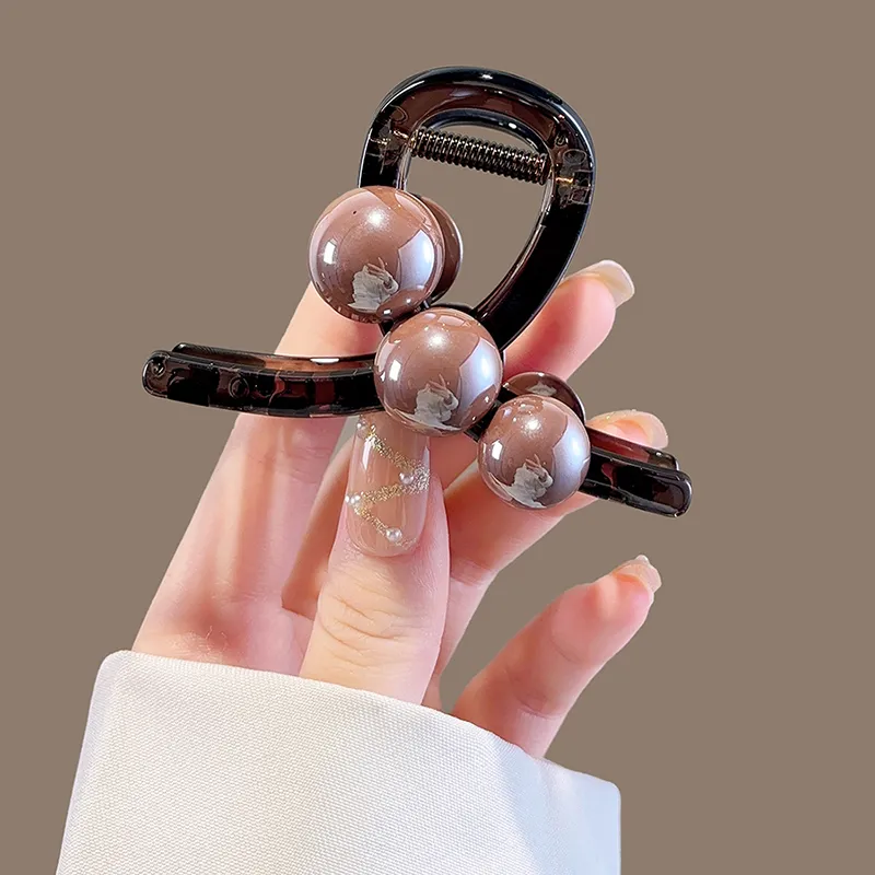 Left Europe Acrylic Hair Clips Women's-2