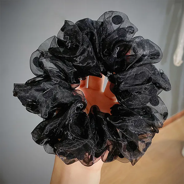 Left Europe Polka Dot Organza Hair Tie Women's-7
