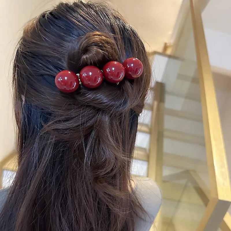Left Europe Acrylic Hair Clips Women's-3