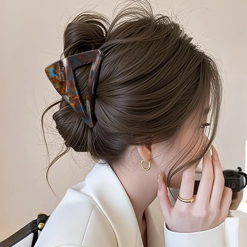 Left Europe Acetate Plate Hair Clips Women's-4