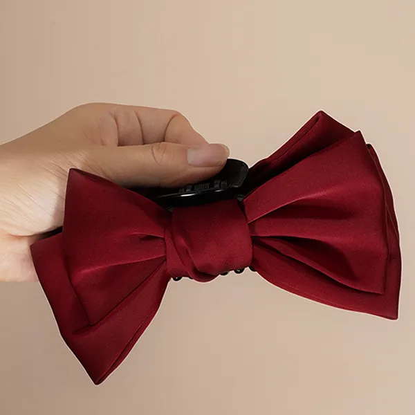 Left Europe Hair Clips Women's Burgundy-2