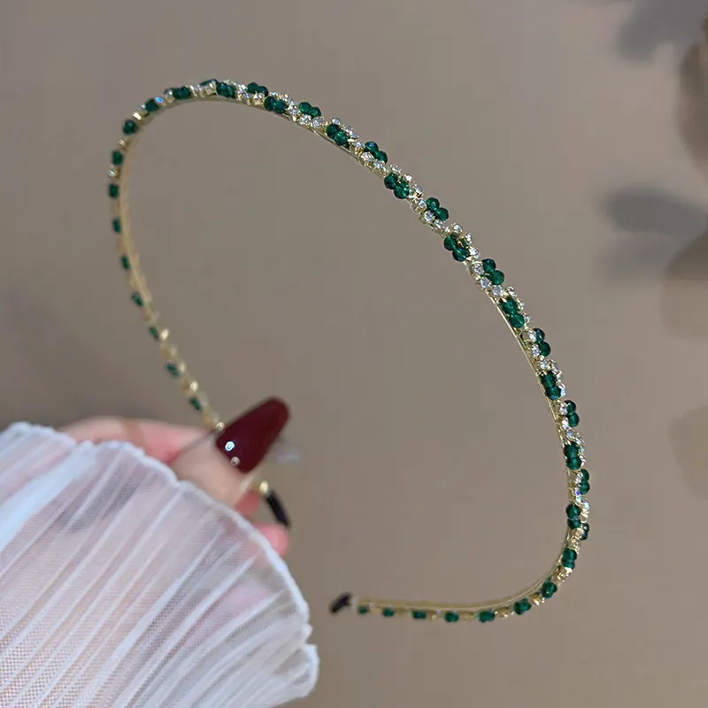 Left Europe Alloy Rhinestone Headbands Women's-5