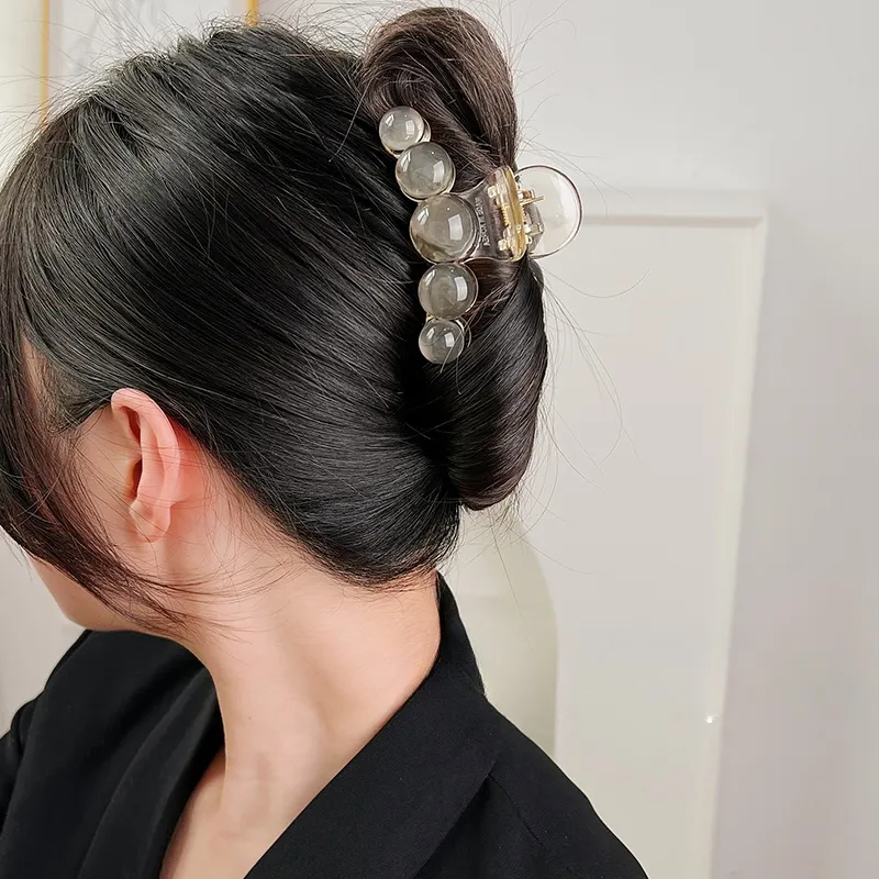 Left Europe Acrylic Hair Clips Women's-4