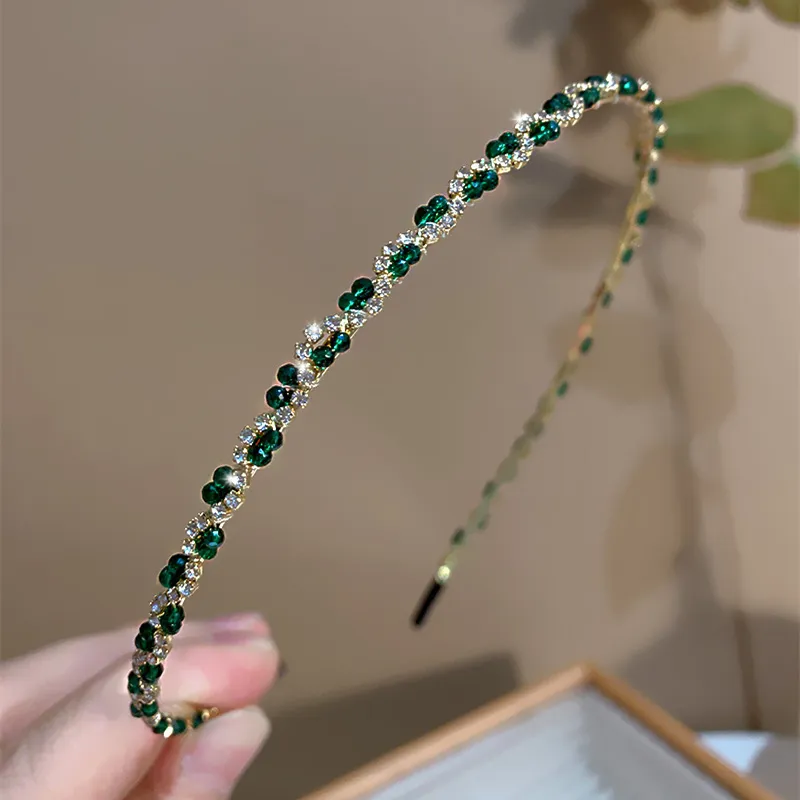 Left Europe Alloy Rhinestone Headbands Women's-2