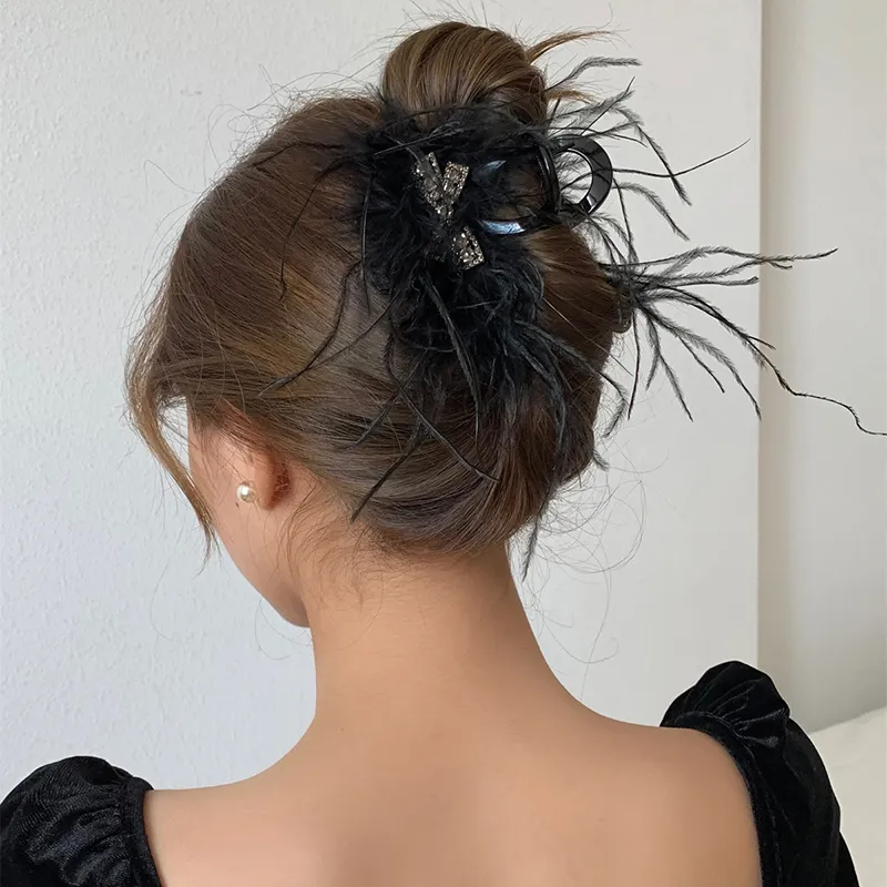 Left Europe Rhinestone Bowknot Hair Clips Women's-2