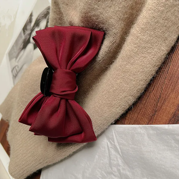 Left Europe Hair Clips Women's Burgundy-3
