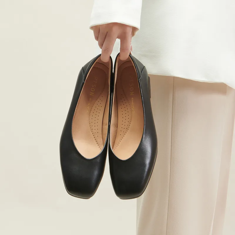 PT'SON Chunky Heel High Heels 4cm Women's-16