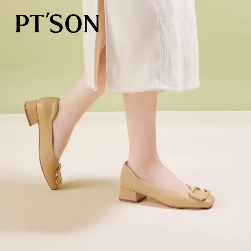 PT'SON Chunky Heel High Heels Women's-20
