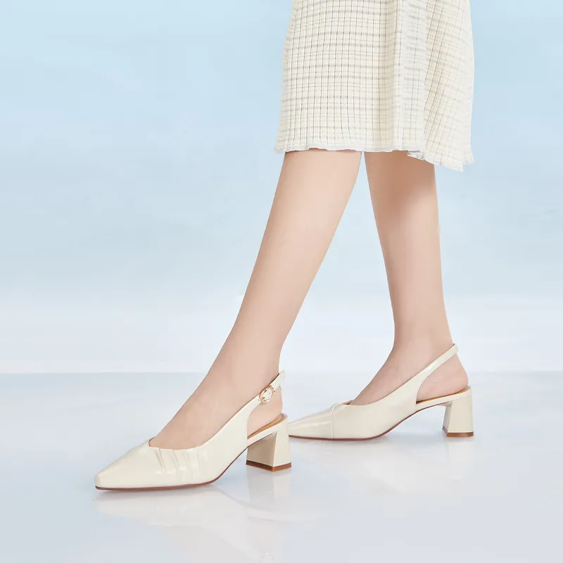 PT'SON Chunky Heel High Heels 5.2cm Women's-6
