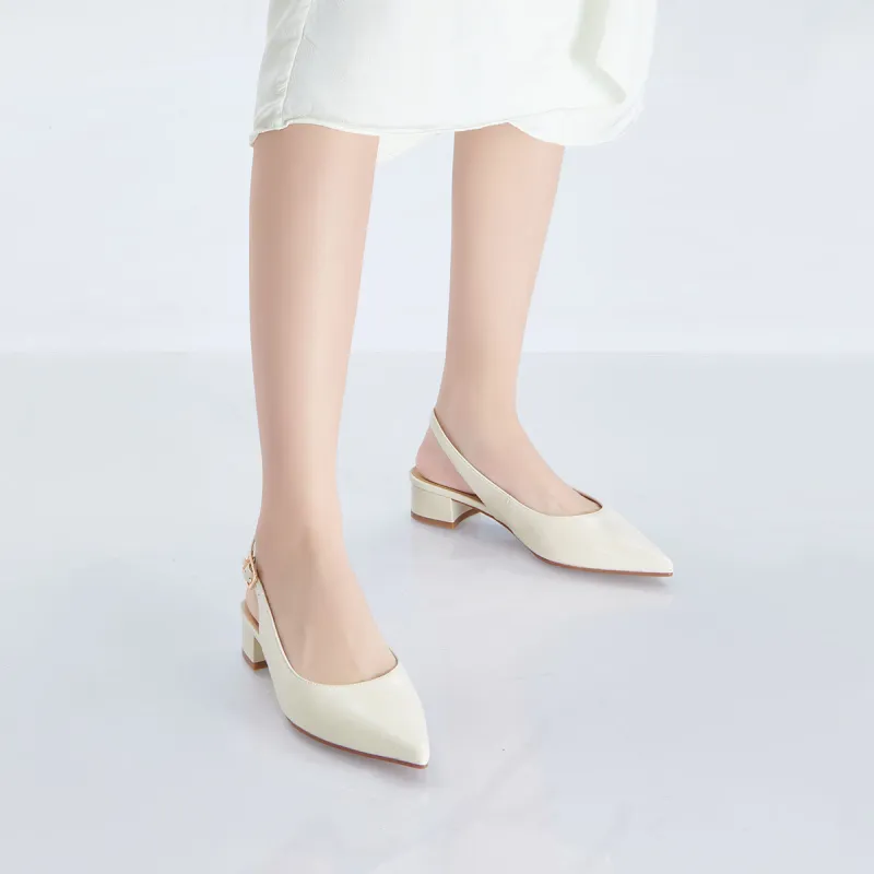 PT'SON Chunky Heel High Heels 3.8cm Women's-5