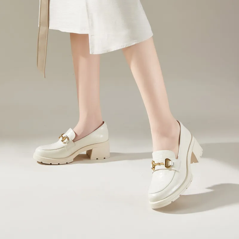 PT'SON Loafers Women's White/8 Black-7