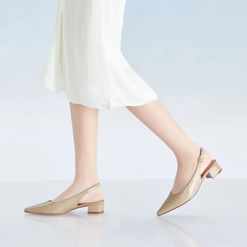 PT'SON Chunky Heel High Heels 3.8cm Women's-14
