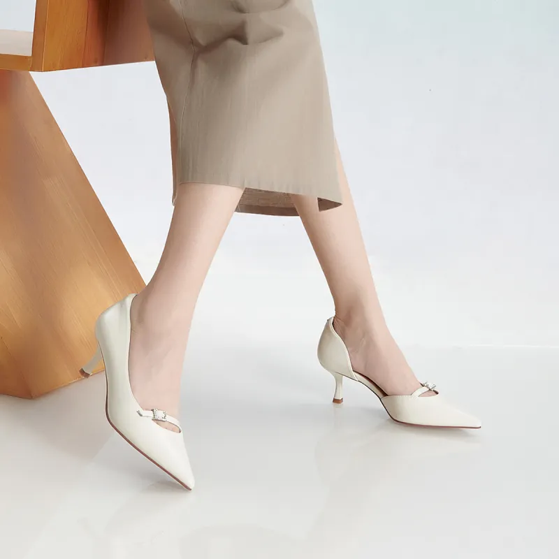 PT'SON Slim Heel High Heels 5.8cm Women's-8