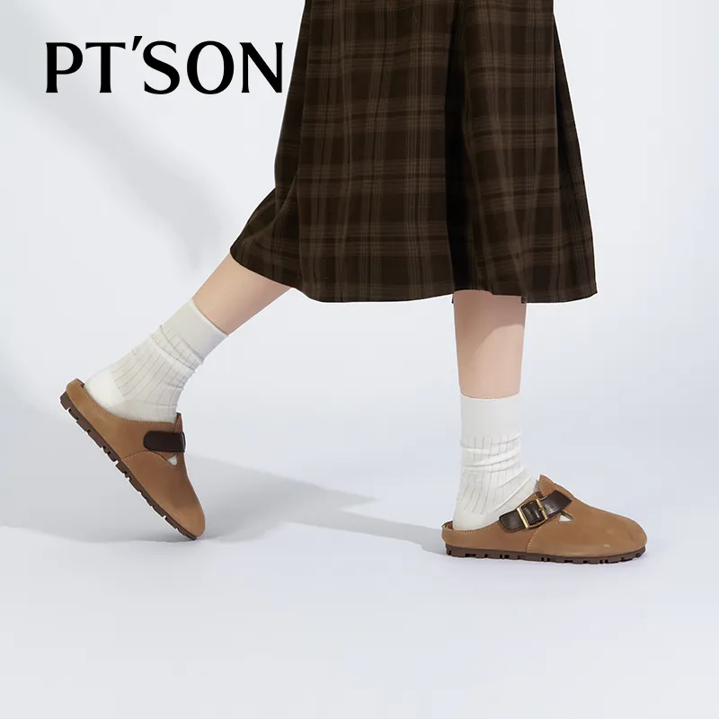 PT'SON Closed Toe Slippers 1.3cm Women's-5